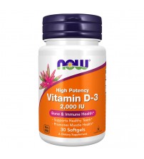 Витамин D3 Now Foods Vitamin D-3 High Potency 2000 IU 30caps